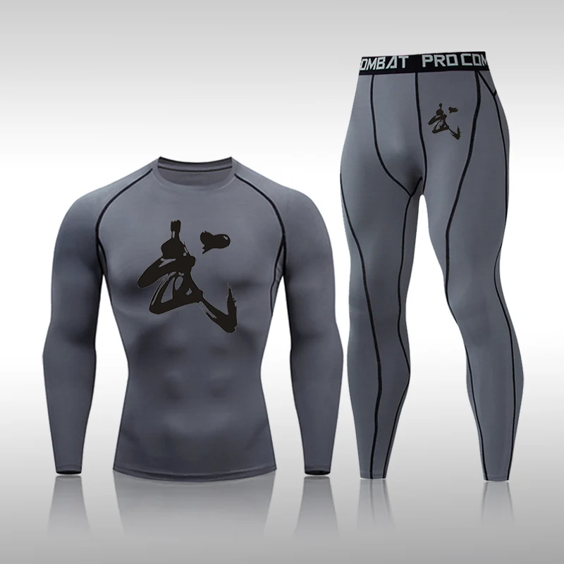 Men's Running Set Gym Legging Thermal Underwear Sportswear Compression Fitness MMA Rashguard Male Quick-Drying Tights Track Suit
Men's Running Set Gym Legging Thermal Underwear Sportswear Compression Fitness MMA Rashguard Male Quick-Drying Tights Track Suit
