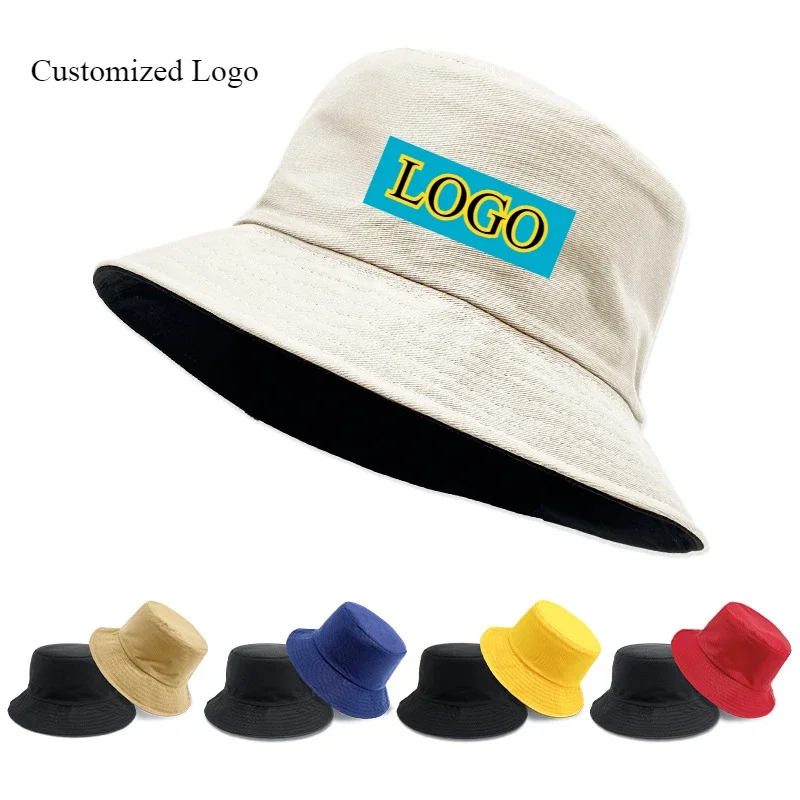 Double-sided Bucket Hat for Children Custom Logo Printed Polyester Cotton Solid Color Basin Hat Outdoor Face Small Sun Hat Bob
Double-sided Bucket Hat for Children Custom Logo Printed Polyester Cotton Solid Color Basin Hat Outdoor Face Small Sun Hat Bob