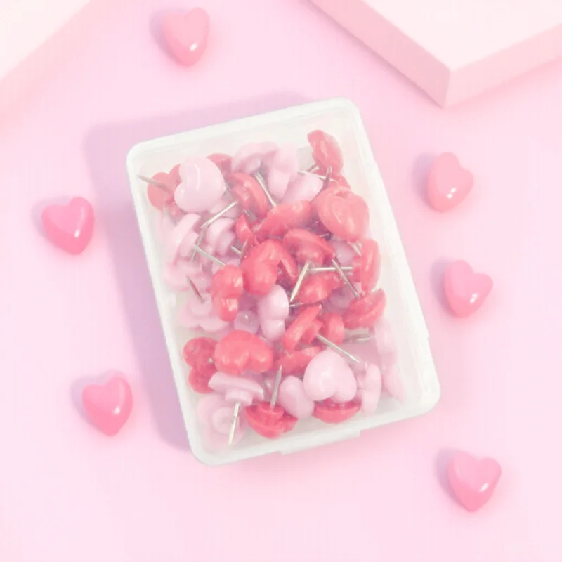 50Pcs Heart Pushpins Red Decorative for Cork Board Bulletin Board Whiteboard Hanging Posters Notes Drawing Pin
50Pcs Heart Pushpins Red Decorative for Cork Board Bulletin Board Whiteboard Hanging Posters Notes Drawing Pin