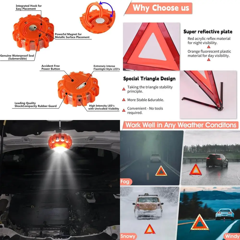 DEDC Car Safety Triangle Warning Kit, Set of 3 Roadside Emergency Kit with Reflective Warning Triangle,Visibility Roadside Vest,
DEDC Car Safety Triangle Warning Kit, Set of 3 Roadside Emergency Kit with Reflective Warning Triangle,Visibility Roadside Vest,