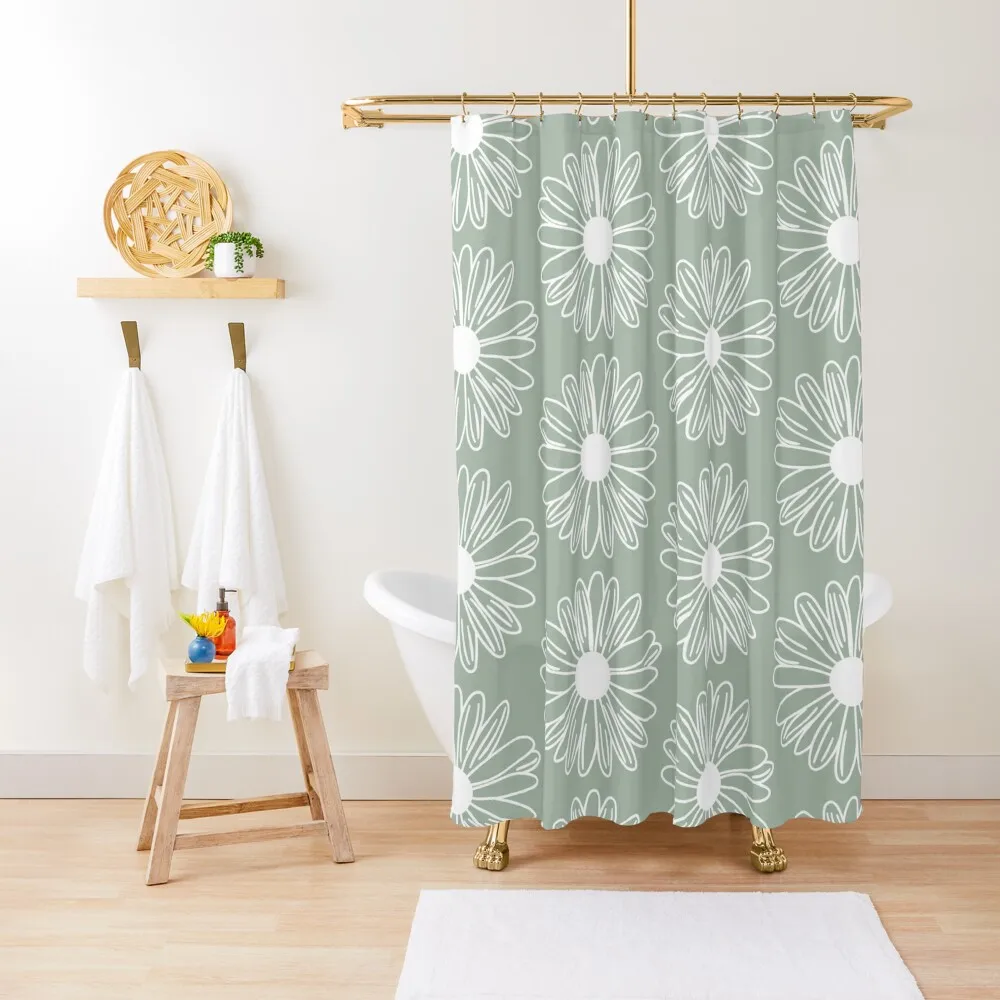 Sage Green Daisy Pattern - Floral Pattern Shower Curtain Set For Bathroom Luxury Bathroom Shower Elegant Bathroom Curtain
Sage Green Daisy Pattern - Floral Pattern Shower Curtain Set For Bathroom Luxury Bathroom Shower Elegant Bathroom Curtain