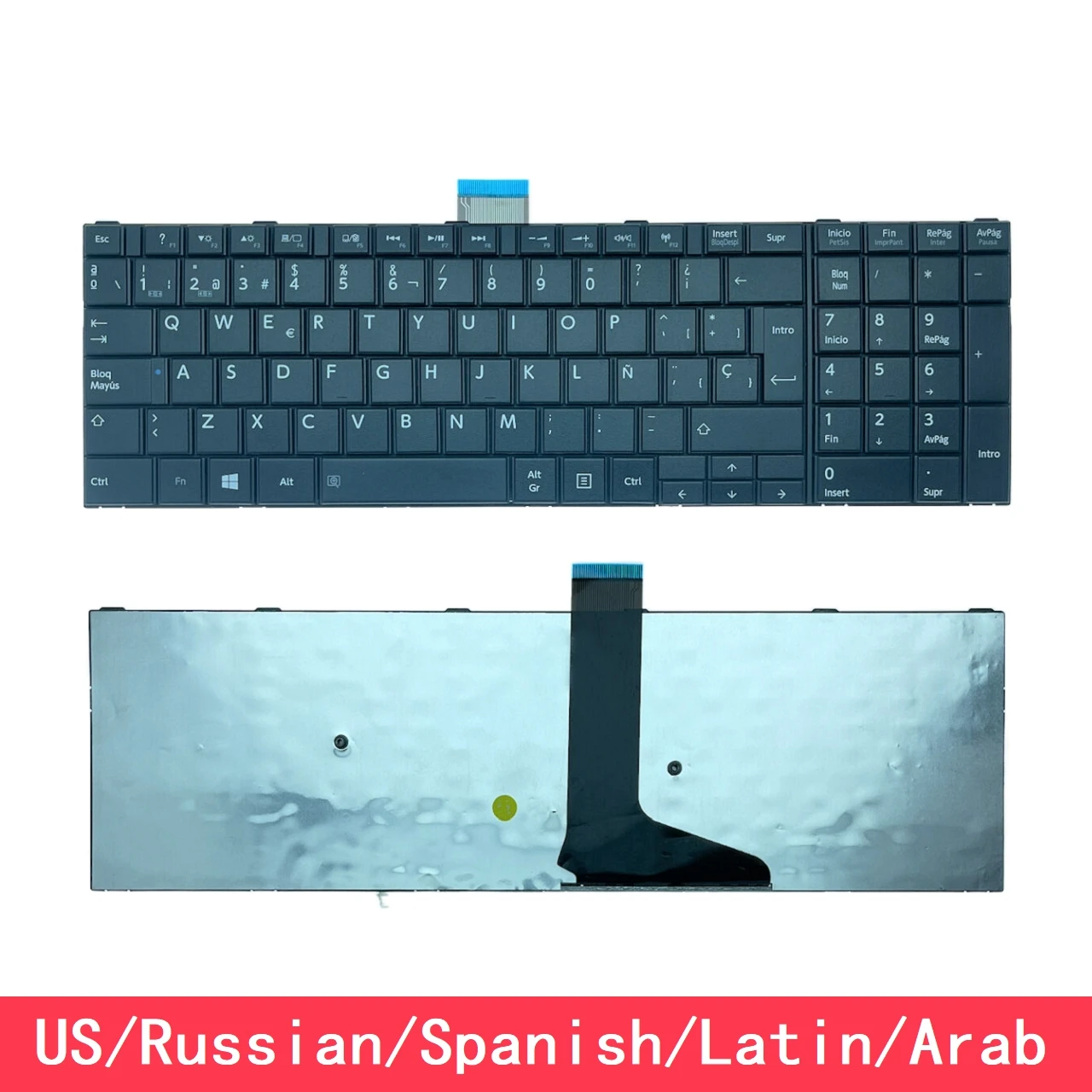 Для Toshiba Satellite L50-A S50 Замена клавиатуры ноутбука США Русский Испанский Латинская Арабская
Для Toshiba Satellite L50-A S50 Замена клавиатуры ноутбука США Русский Испанский Латинская Арабская