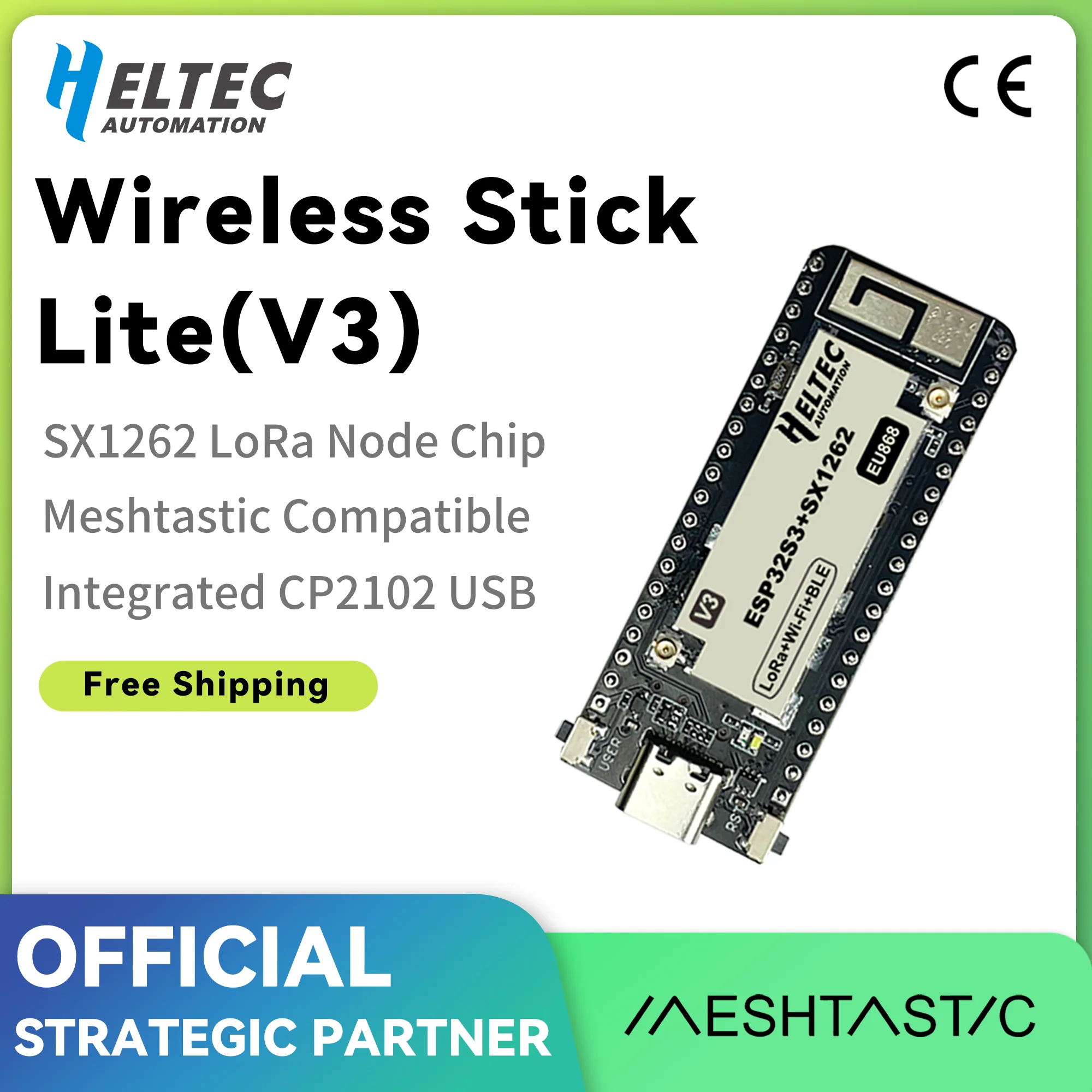 Heltec Wireless Stick Lite with ESP32-S3FN8 and SX1262 Support Bluetooth WiFi and LoRa Connections
Heltec Wireless Stick Lite with ESP32-S3FN8 and SX1262 Support Bluetooth WiFi and LoRa Connections