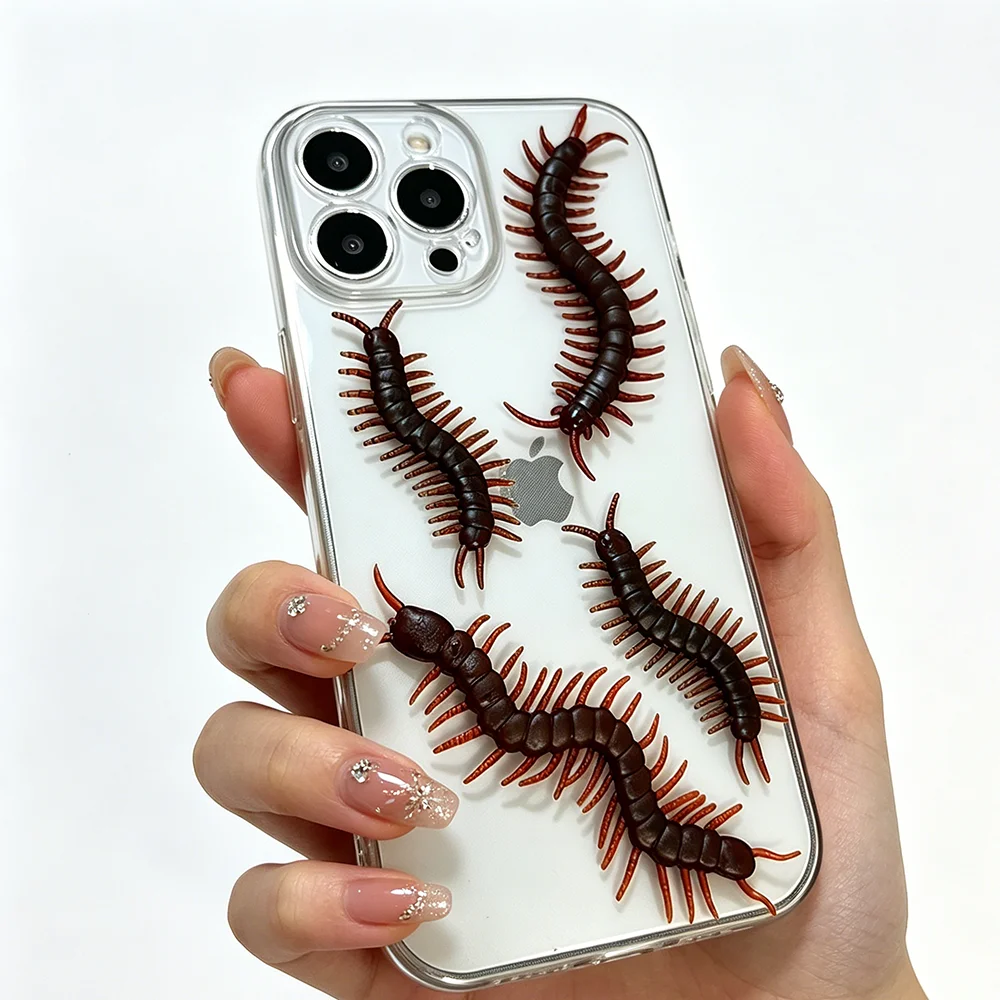 3D Big Centipede Prank Clear Phone Case for iPhone 17 Pro Max 16 15 14 plus 13 12 11 XS XR Soft Shockproof Slim Protective Cover
3D Big Centipede Prank Clear Phone Case for iPhone 17 Pro Max 16 15 14 plus 13 12 11 XS XR Soft Shockproof Slim Protective Cover