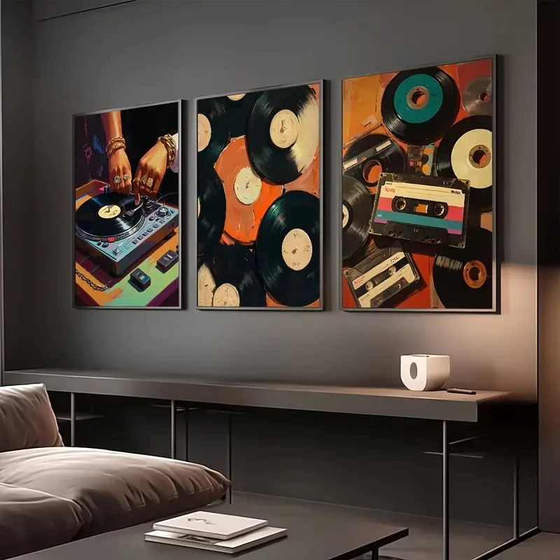 3pcs/Set Retro Vinyl Records, Audio Tapes, Eclectic Style Fashionable Music Art Printed Materials Home Decoration Canvas Posters
3pcs/Set Retro Vinyl Records, Audio Tapes, Eclectic Style Fashionable Music Art Printed Materials Home Decoration Canvas Posters