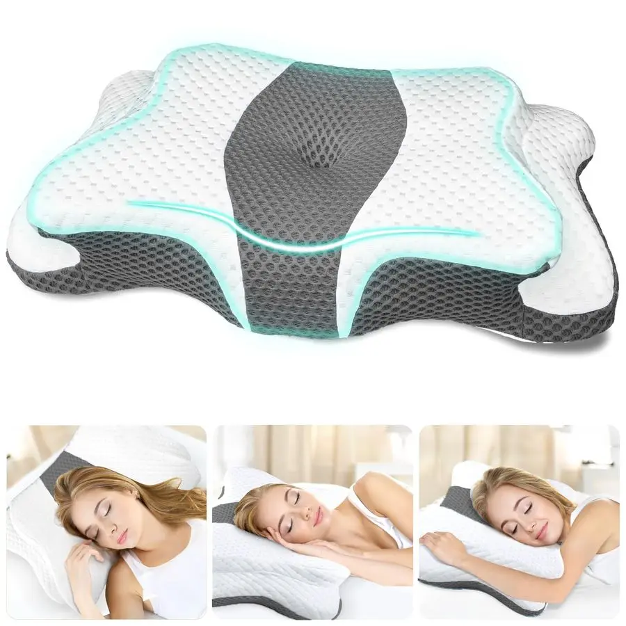 Neck Pillow for Pain Relief Sleeping, Contour Memory Foam Pillows, Ergonomic Side Sleeper Pillows for Adults, Orthopedic Neck Su
Neck Pillow for Pain Relief Sleeping, Contour Memory Foam Pillows, Ergonomic Side Sleeper Pillows for Adults, Orthopedic Neck Su