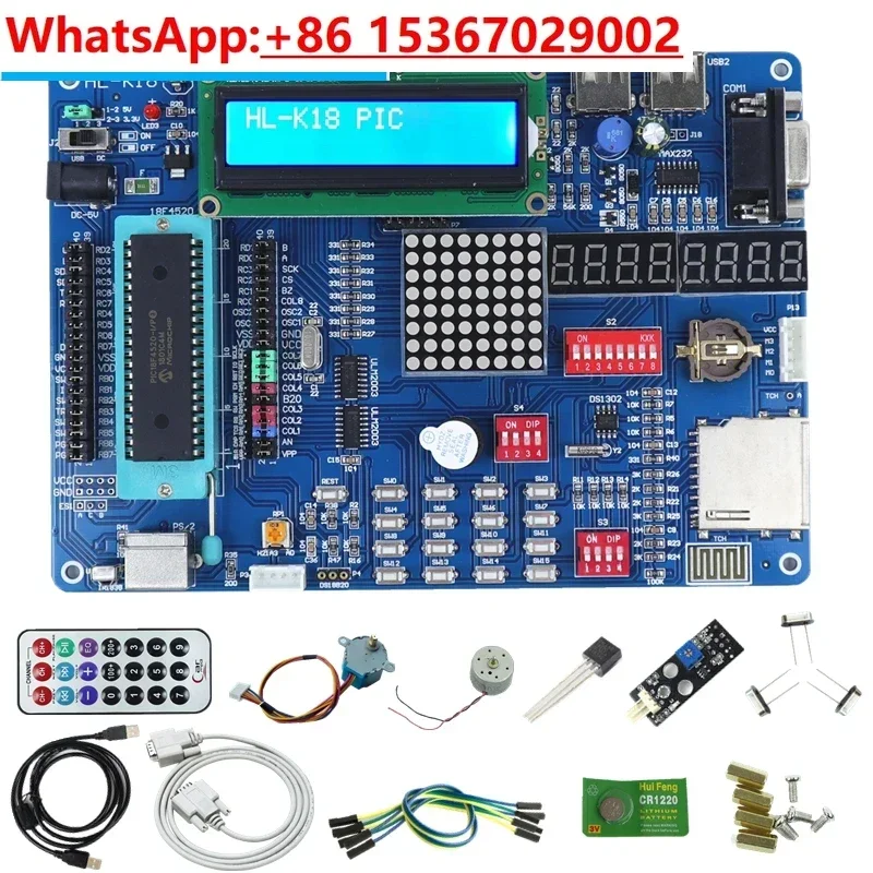 PIC16F877A Макетная плата PIC Микроконтроллер Обучающая плата с комплектом2 Эмулятор PIC Комплект макетной платы
PIC16F877A Макетная плата PIC Микроконтроллер Обучающая плата с комплектом2 Эмулятор PIC Комплект макетной платы