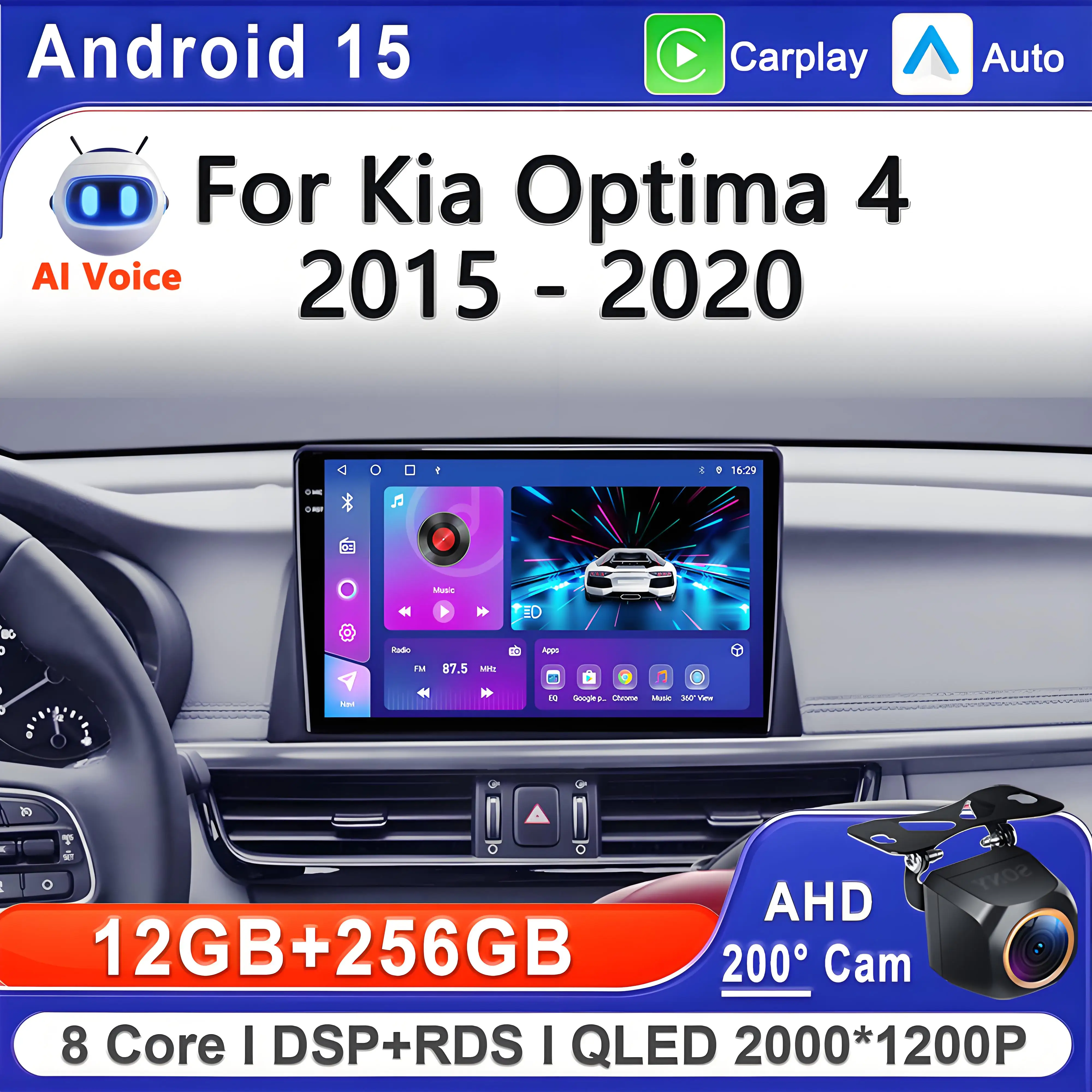 Android 15 2K Incell Screen Multimedia For Kia K5 Optima 4 JF 2015 - 2020 Stereo Head Unit GPS Navigation High-performance CPU
Android 15 2K Incell Screen Multimedia For Kia K5 Optima 4 JF 2015 - 2020 Stereo Head Unit GPS Navigation High-performance CPU