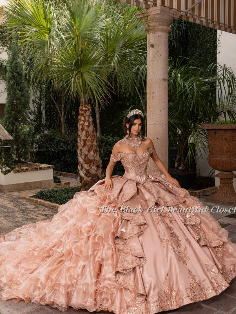 Сверкающие благородные платья Quinceanera по индивидуальному заказу, платья-футляр с шипами и вышитыми блестками, милое розовое платье для выпускного вечера для взрослых 15,
Сверкающие благородные платья Quinceanera по индивидуальному заказу, платья-футляр с шипами и вышитыми блестками, милое розовое платье для выпускного вечера для взрослых 15,