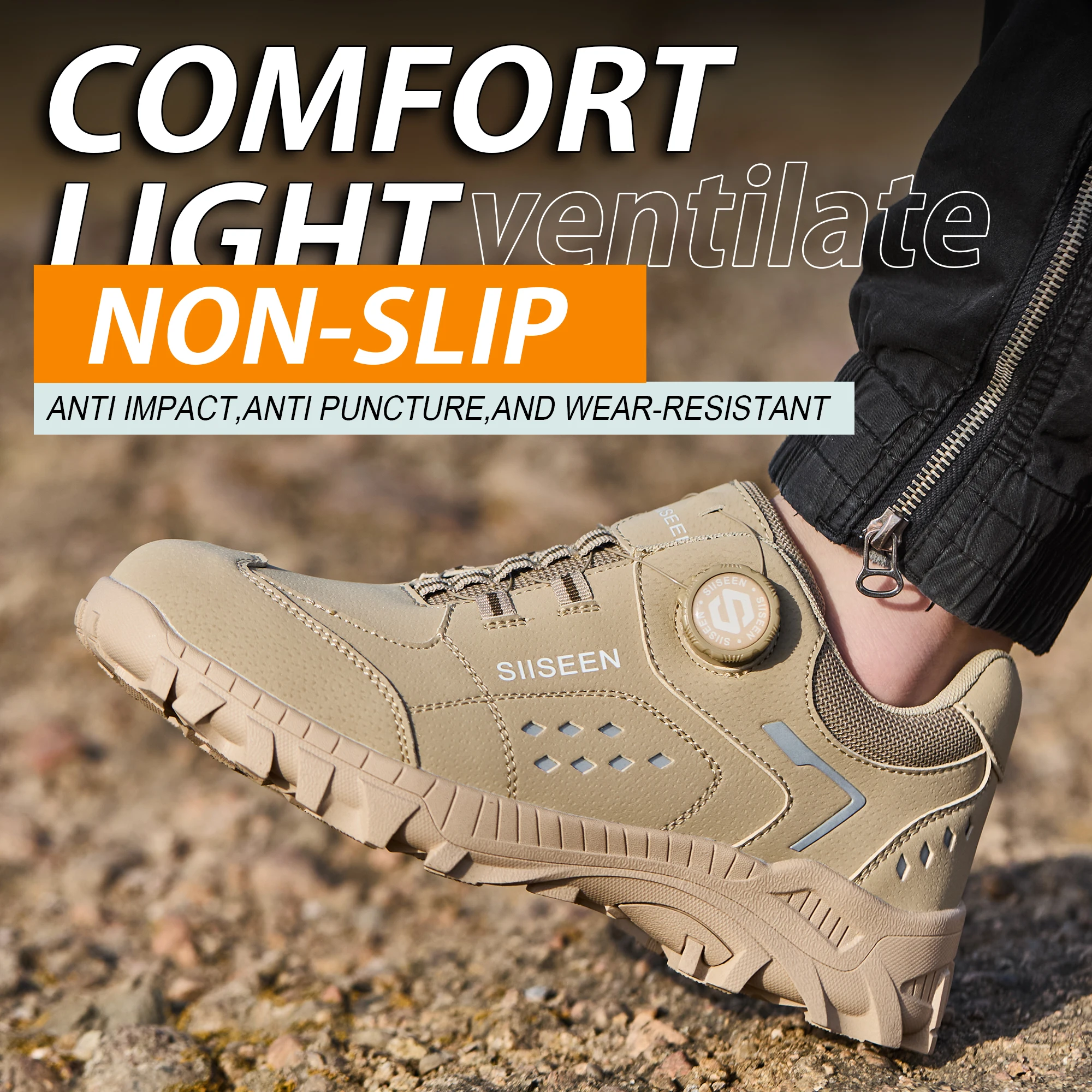 Steel head four seasons models technology rotary buckle safety shoes men's anti-smash anti-stabbing anti-slip work shoes
Steel head four seasons models technology rotary buckle safety shoes men's anti-smash anti-stabbing anti-slip work shoes
