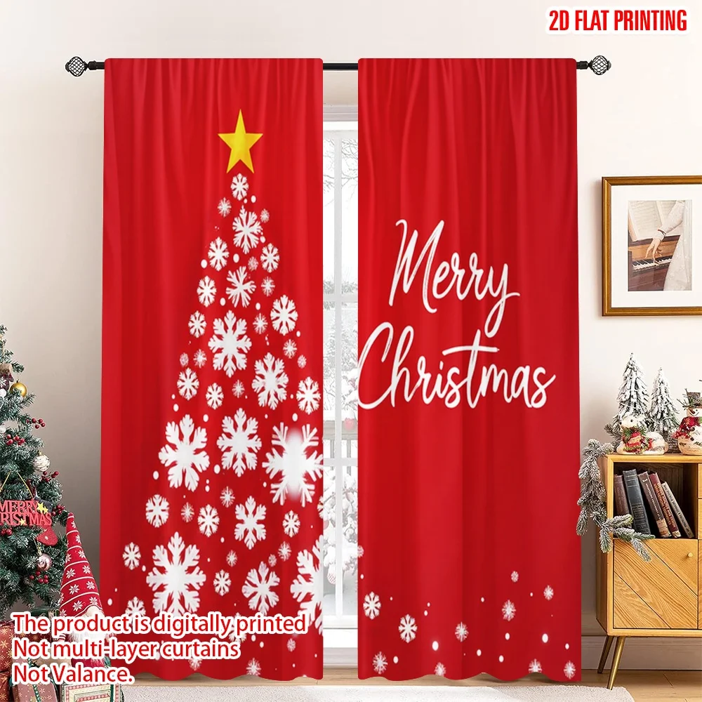 2pcs 2D flat printing Merry Christmas Popular Curtain Merry Christmas Snowflake Tree 100% Polyester Without Electricity Holiday
2pcs 2D flat printing Merry Christmas Popular Curtain Merry Christmas Snowflake Tree 100% Polyester Without Electricity Holiday