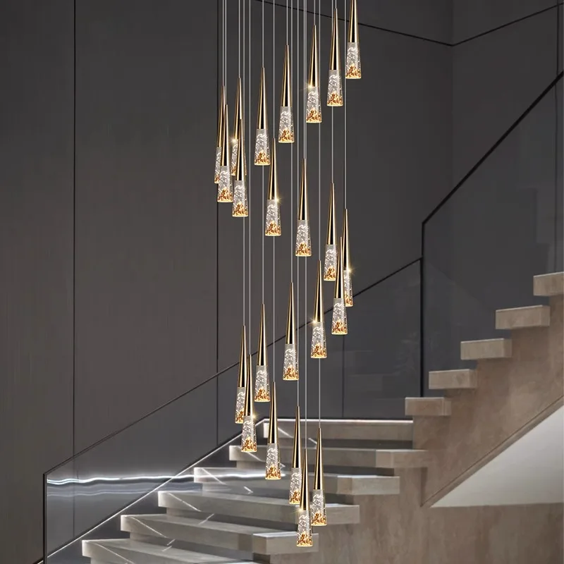 Modern home decor led lights pendant light lamps forstaircase Chandeliers for living room hanging light indoor lighting
Modern home decor led lights pendant light lamps forstaircase Chandeliers for living room hanging light indoor lighting