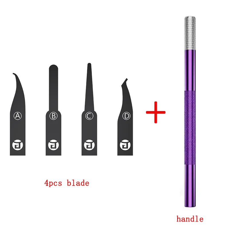 JTX DP-4 4PCS Special Blade Set For Motherboard PCB CPU IC Chip Prying Glue Removal Cutting Edge Glue Repair Hand Tool Set
JTX DP-4 4PCS Special Blade Set For Motherboard PCB CPU IC Chip Prying Glue Removal Cutting Edge Glue Repair Hand Tool Set