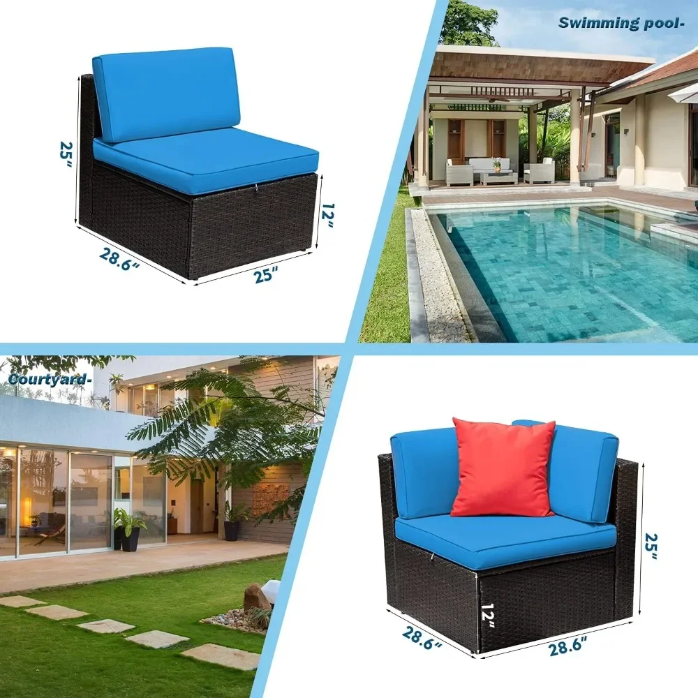 Flamaker 2 Pieces Patio Furniture Set Outdoor Loveseat All Weather PE Rattan Sofa Chair Set Corner Sofa Armless Sofa with Padded
Flamaker 2 Pieces Patio Furniture Set Outdoor Loveseat All Weather PE Rattan Sofa Chair Set Corner Sofa Armless Sofa with Padded