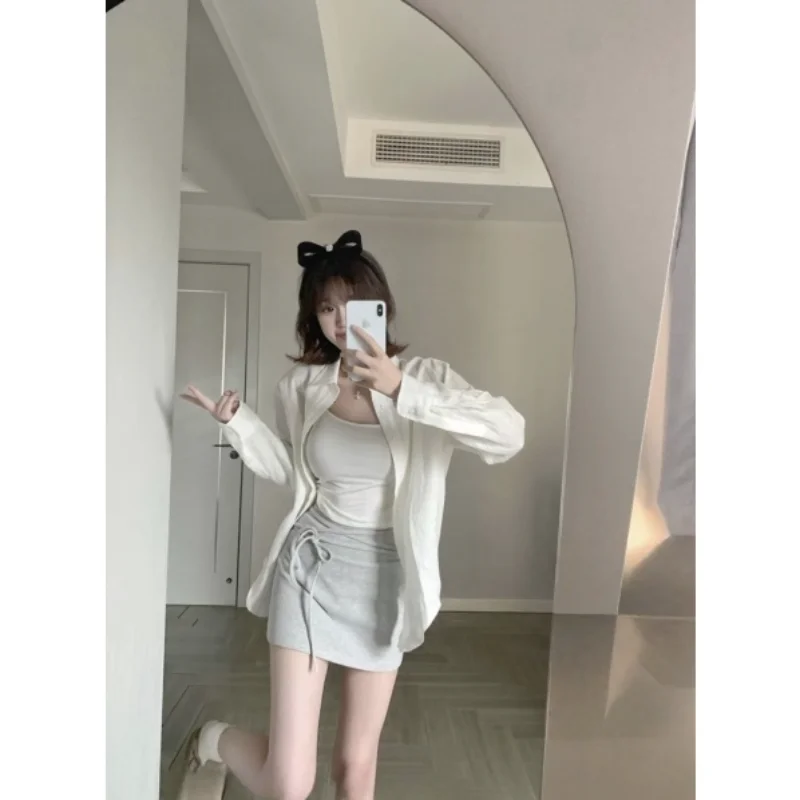 Spring 2026 Elastic Waist A-Line Skirt Belt Design Versatile Basic Slim Fit Half-length Skirts for Women Casual Style
Spring 2026 Elastic Waist A-Line Skirt Belt Design Versatile Basic Slim Fit Half-length Skirts for Women Casual Style