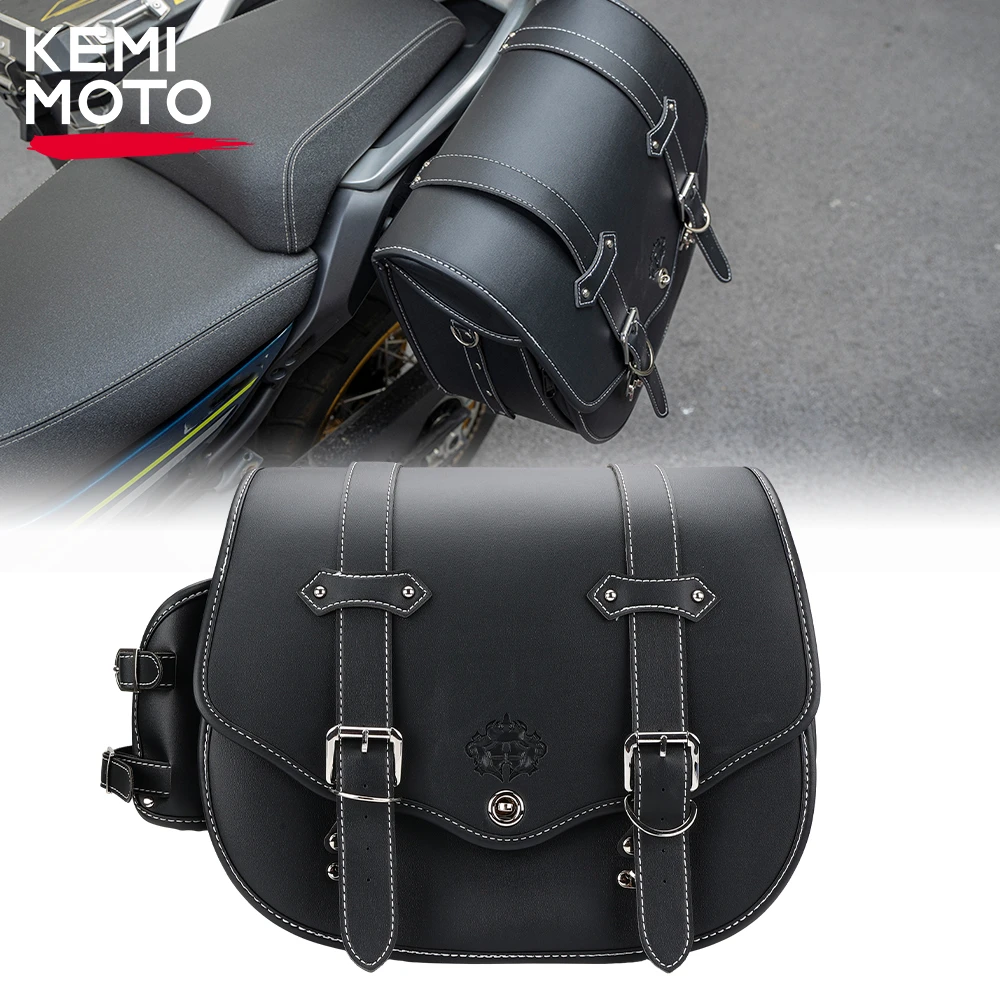 Motorcycle Saddlebag PU Leather Waterproof Side Luggage Storage Bag with Adjustable Bracket Universal Fit for Motorbike Scooters
Motorcycle Saddlebag PU Leather Waterproof Side Luggage Storage Bag with Adjustable Bracket Universal Fit for Motorbike Scooters