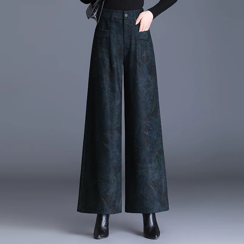 High Waist Wide Leg Pants Women's Autumn Winter New Sle Floral Print Straight Cut Trousers Casual Long Pants Faionable
High Waist Wide Leg Pants Women's Autumn Winter New Sle Floral Print Straight Cut Trousers Casual Long Pants Faionable