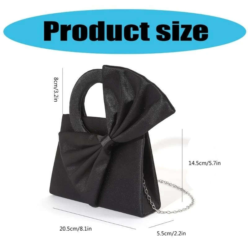 652F Stylish Evening Clutch With Large Bows Embellishments Shoulder Bag Crossbody Purse For Social Event And Party
652F Stylish Evening Clutch With Large Bows Embellishments Shoulder Bag Crossbody Purse For Social Event And Party
