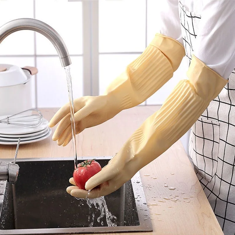 Резиновые латексные бытовые перчатки для чистки, многоразовые кухонные перчатки для мытья посуды с длинной манжетой, водонепроницаемые, нескользящие
Резиновые латексные бытовые перчатки для чистки, многоразовые кухонные перчатки для мытья посуды с длинной манжетой, водонепроницаемые, нескользящие