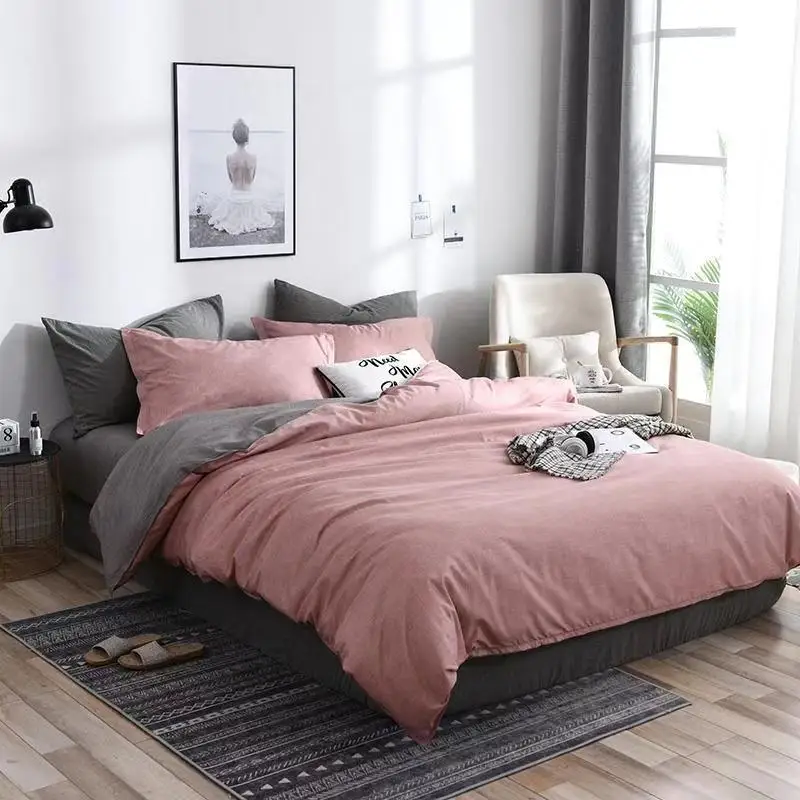 3Pcs Simple Solid Color Quilt Cover Set 100% Polyester Soft Comfortable Duvet Cover and Pillowcases Single Double Bedding Sets
3Pcs Simple Solid Color Quilt Cover Set 100% Polyester Soft Comfortable Duvet Cover and Pillowcases Single Double Bedding Sets
