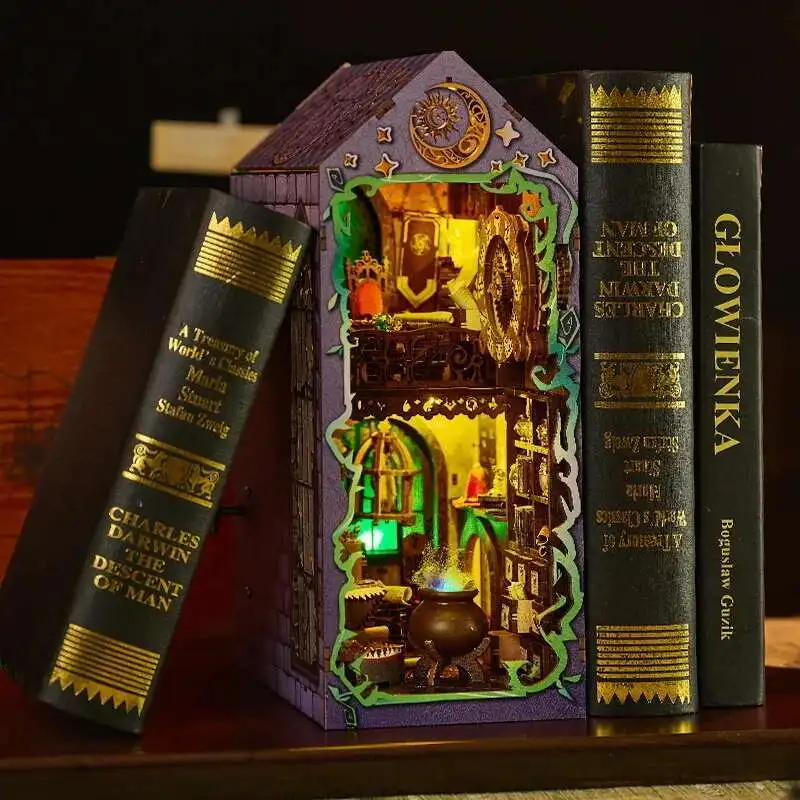 NEW Retro Mystic Theurge's Hut DIY Wooden Book Nook Figurines Miniatures Kits Bookshelf Home Decoration For Adult Handmade Gifts
NEW Retro Mystic Theurge's Hut DIY Wooden Book Nook Figurines Miniatures Kits Bookshelf Home Decoration For Adult Handmade Gifts