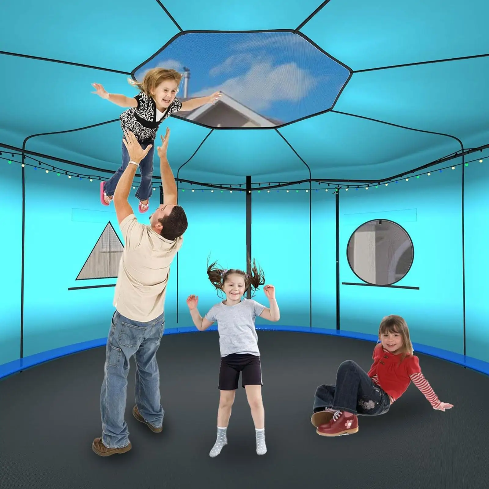 Trampoline Canopy 6 Ft Trampoline Cover Ventilated Jumping Bed Waterproof Tarp Anti-UV For All-Season Rain Protection Winter
Trampoline Canopy 6 Ft Trampoline Cover Ventilated Jumping Bed Waterproof Tarp Anti-UV For All-Season Rain Protection Winter