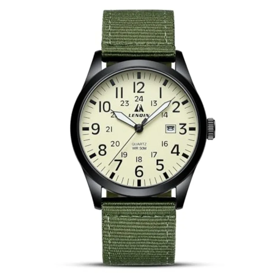 LN LENQIN Mens Watches Unisex Military Sport Nylon Strap Stylish Lumius Fashion Analog Quartz Watch for Men Waterproof Army Tac
LN LENQIN Mens Watches Unisex Military Sport Nylon Strap Stylish Lumius Fashion Analog Quartz Watch for Men Waterproof Army Tac