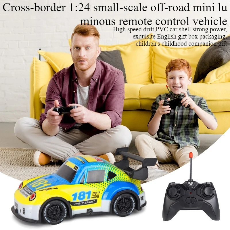 Kawaii Toy Car Gift-1:24 Small-scale Off-road Mini Rc Cars,Cool Sticker Glow-in-the-dark Remote Control Car Model,Toys for Boys
Kawaii Toy Car Gift-1:24 Small-scale Off-road Mini Rc Cars,Cool Sticker Glow-in-the-dark Remote Control Car Model,Toys for Boys