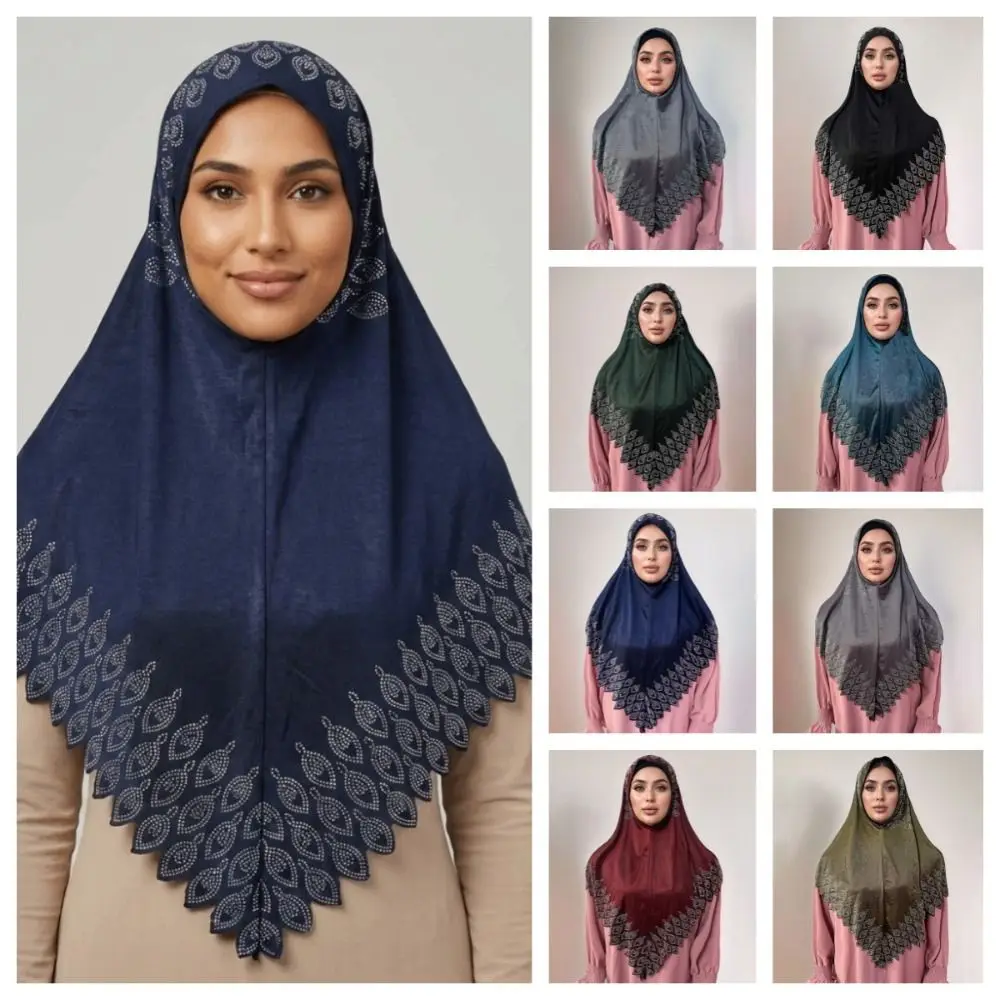 Fashion Rhinestone Eid Al-Fitr Long Turban Breathable Solid Color Arab Lady Headscarf Elastic Adjustable Hijab Head Wrap Ethnic
Fashion Rhinestone Eid Al-Fitr Long Turban Breathable Solid Color Arab Lady Headscarf Elastic Adjustable Hijab Head Wrap Ethnic