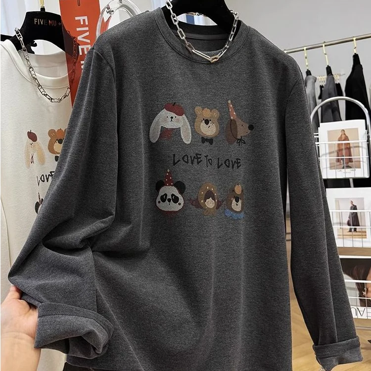 Теплая женская футболка-свитшот Brand Outlet Thiened Long Sve T-irt для осени и зимы, молодежный повседневный стиль, круглый вырез, без рукавов
Теплая женская футболка-свитшот Brand Outlet Thiened Long Sve T-irt для осени и зимы, молодежный повседневный стиль, круглый вырез, без рукавов