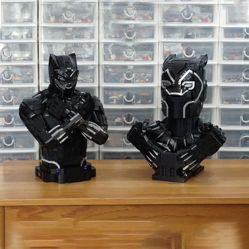 Moc Superhero Black Panther Bust Megafigure Display Model Building Blocks Bricks Diy Creative Educational Toys Kid Gift
Moc Superhero Black Panther Bust Megafigure Display Model Building Blocks Bricks Diy Creative Educational Toys Kid Gift