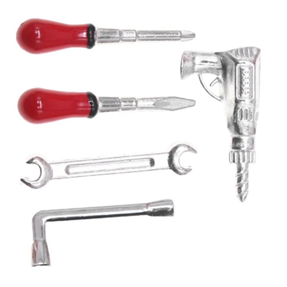 5Pcs Miniature Repair Tools Set Realistic Metal Electric Drill Screwdriver Wrench Pretend Play Kit for Dollhouse Maintenance
5Pcs Miniature Repair Tools Set Realistic Metal Electric Drill Screwdriver Wrench Pretend Play Kit for Dollhouse Maintenance