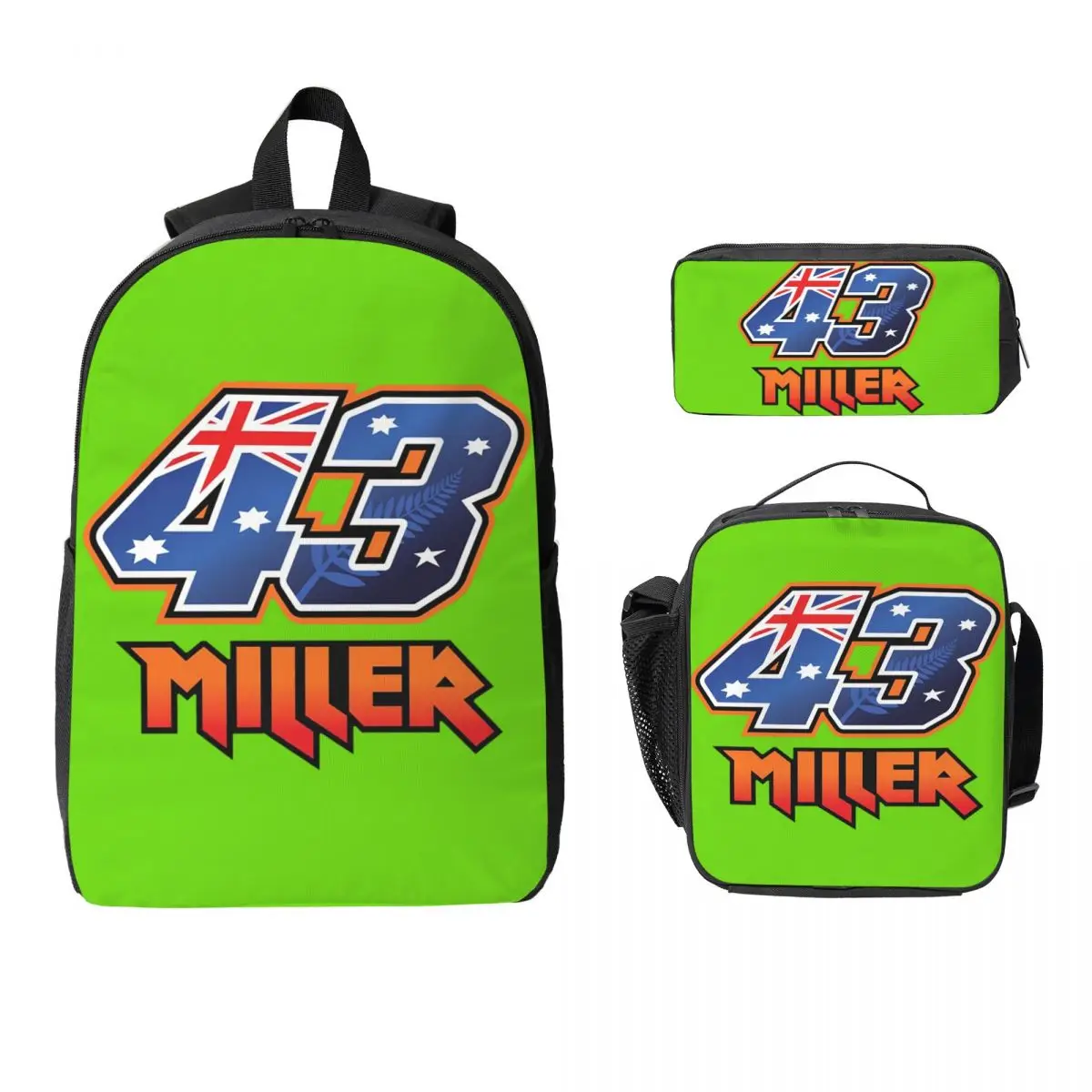Jack Miller Number 43 Backpack Student Boys Girls BookBag School Bag Laptop Shoulder Bags 3ps Insulated Lunch Bag Pencil Case
Jack Miller Number 43 Backpack Student Boys Girls BookBag School Bag Laptop Shoulder Bags 3ps Insulated Lunch Bag Pencil Case