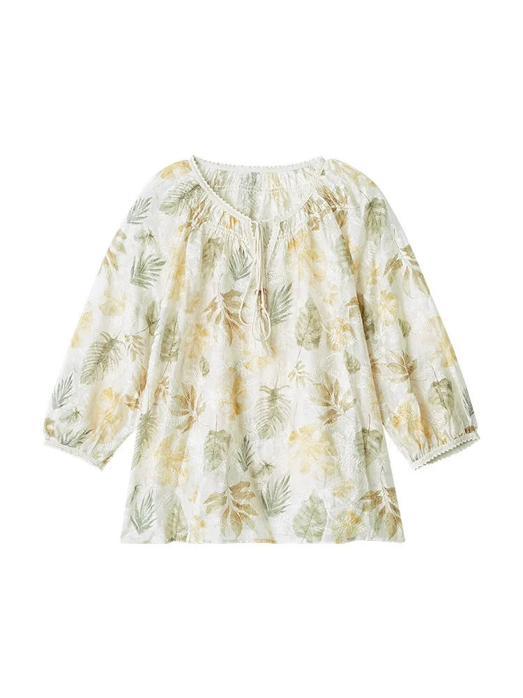 GOFAR Floral Print Bell Sve irt Women's Summer New Sle Slimming Top Dstring Design Casual Commute Sle Loose Fit
GOFAR Floral Print Bell Sve irt Women's Summer New Sle Slimming Top Dstring Design Casual Commute Sle Loose Fit