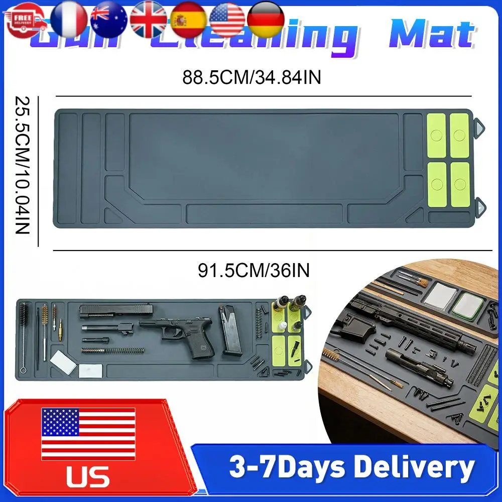 Non-Slip Protective Workbench Mat 36x10inch Gun Cleaning Pad with Magnetic Dots Parts Tray for Rifle Pistol Shooting Hunting New
Non-Slip Protective Workbench Mat 36x10inch Gun Cleaning Pad with Magnetic Dots Parts Tray for Rifle Pistol Shooting Hunting New