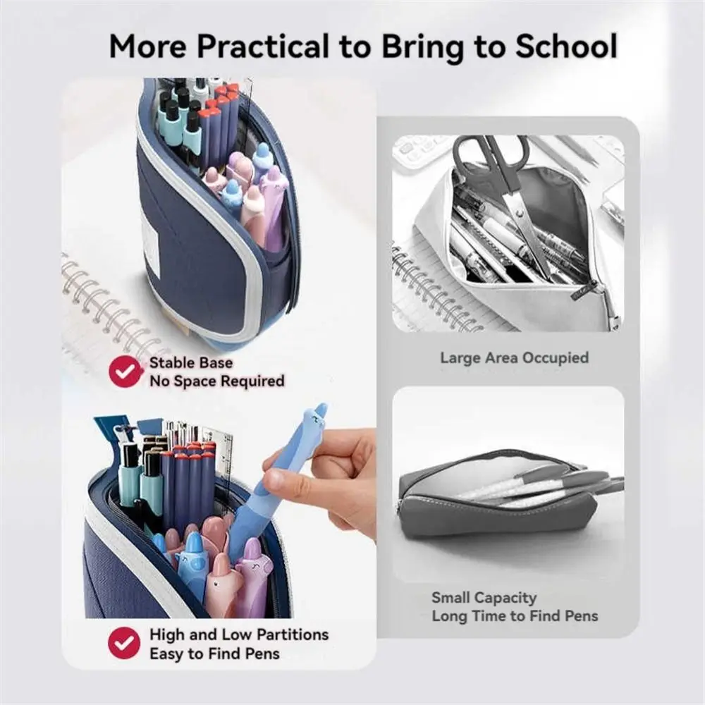 Cute 2-in-1 Standing Pencil Case Portable Vertical Student Pen Holder Retractable Pencil Bag Desk Supplies Holders
Cute 2-in-1 Standing Pencil Case Portable Vertical Student Pen Holder Retractable Pencil Bag Desk Supplies Holders