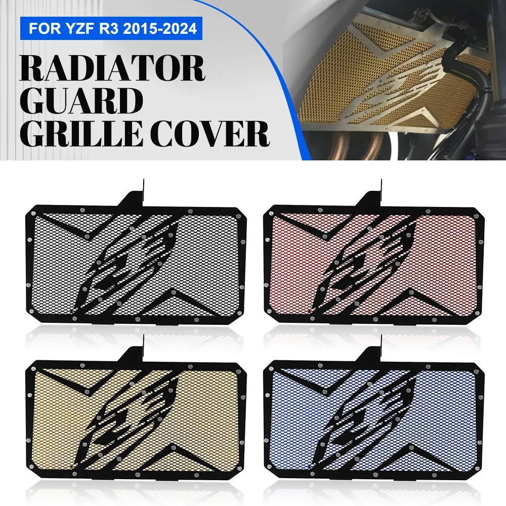 For Yamaha YZF-R3 YZF R3 2015 2016 2017 2018 2019 2020 2021 2022 2023 2024 Radiator Grill Guard Set Grille Cover Protection Part
For Yamaha YZF-R3 YZF R3 2015 2016 2017 2018 2019 2020 2021 2022 2023 2024 Radiator Grill Guard Set Grille Cover Protection Part