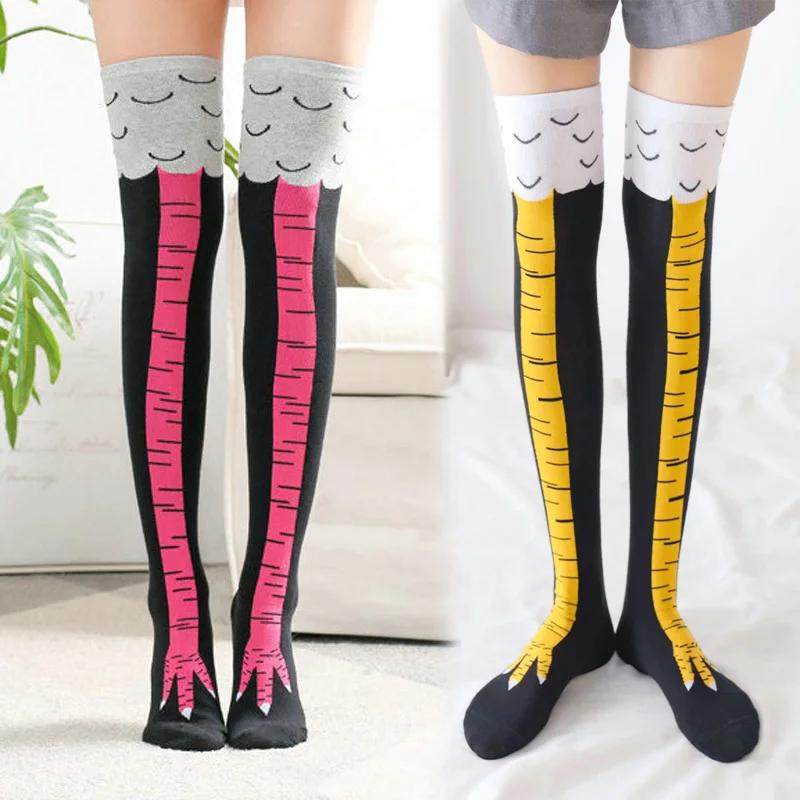 1Pairs Women Print Knee High Socks Trendy Cartoon Funny Chicken Claw Casual Fashion Cosplay Slim Leg Long Tube Socks Men
1Pairs Women Print Knee High Socks Trendy Cartoon Funny Chicken Claw Casual Fashion Cosplay Slim Leg Long Tube Socks Men