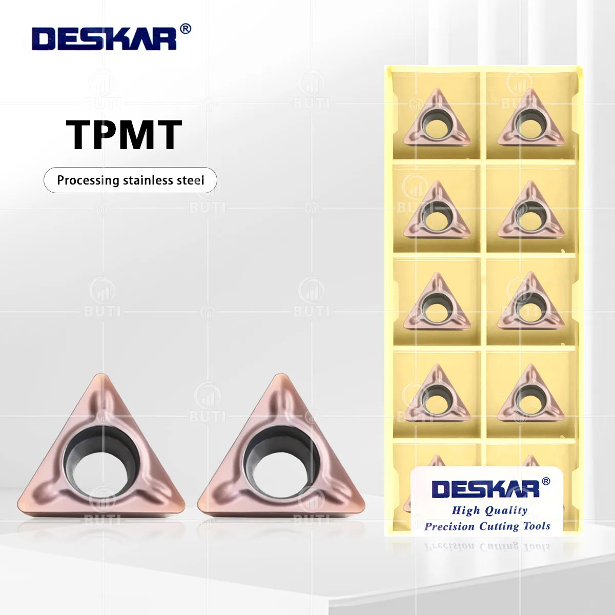 10PCS Carbide Inserts Cutting Cutters CNC Lathe Tools Hard Metal Blade Metal Turning Blade TPMT080204N SU LF6018 Material Parts
10PCS Carbide Inserts Cutting Cutters CNC Lathe Tools Hard Metal Blade Metal Turning Blade TPMT080204N SU LF6018 Material Parts
