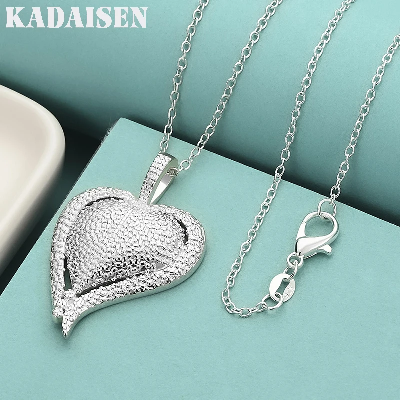 925 Sterling Silver Heart 16-30 Inch Pendant Necklace For Women Fashion Wedding Engagement Party Jewelry
925 Sterling Silver Heart 16-30 Inch Pendant Necklace For Women Fashion Wedding Engagement Party Jewelry