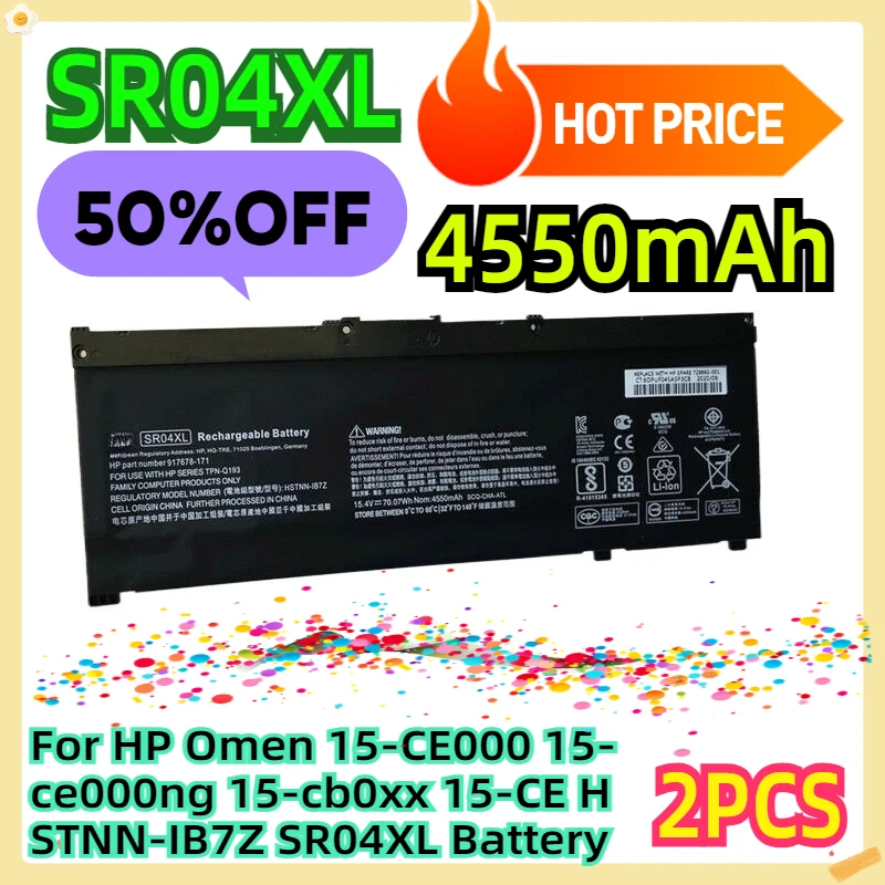 For HP Omen 15-CE000 15-ce000ng 15-cb0xx 15-CE HSTNN-IB7Z SR04XL Battery 2pcs
For HP Omen 15-CE000 15-ce000ng 15-cb0xx 15-CE HSTNN-IB7Z SR04XL Battery 2pcs