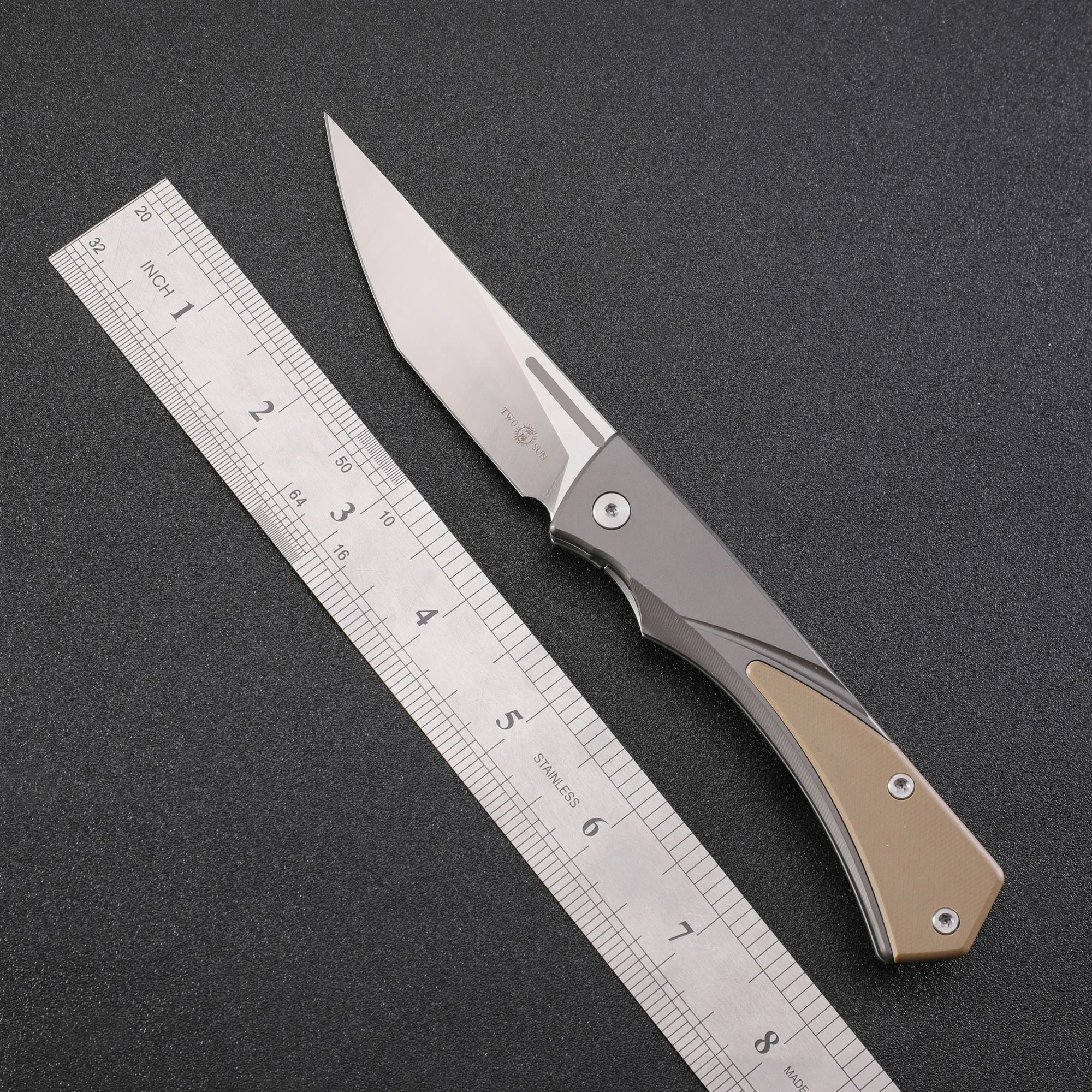 TWOSUN TS347 Folding Knife Pocket Knives D2 Steel Blade Titanium Handle Utility Tool Outdoor Camping Fishing EDC
TWOSUN TS347 Folding Knife Pocket Knives D2 Steel Blade Titanium Handle Utility Tool Outdoor Camping Fishing EDC