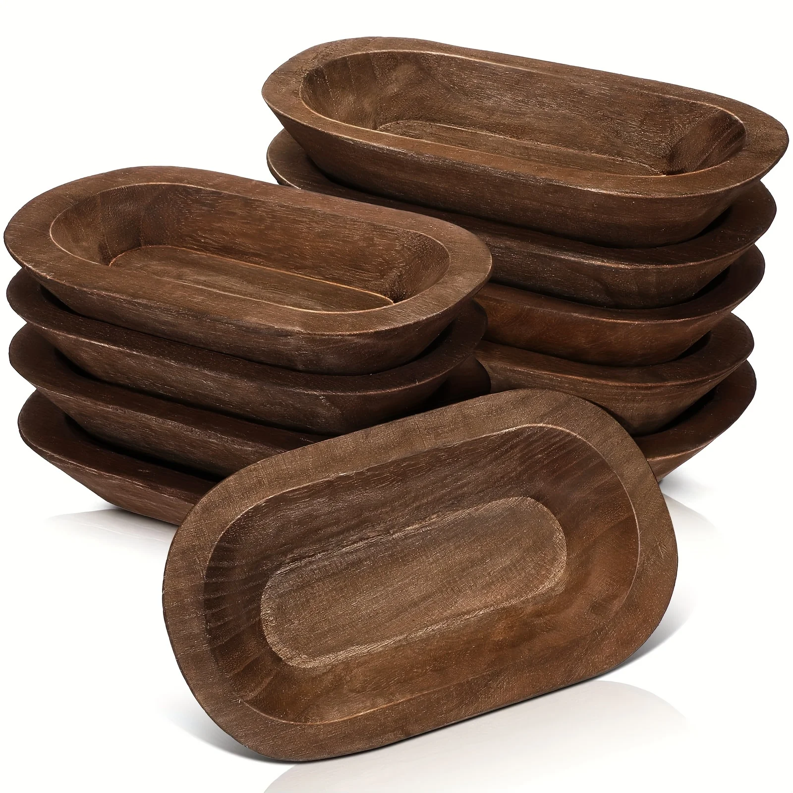 10 Pack Wooden Dough Bowls Bulk Rustic Dough Bowls Hand Carved Wood Bowl Dining Room Paulownia Bowls for Home Crafts Making Farmhouse Fruits Supplies Decoration (Non-Food Contact)
10 Pack Wooden Dough Bowls Bulk Rustic Dough Bowls Hand Carved Wood Bowl Dining Room Paulownia Bowls for Home Crafts Making Farmhouse Fruits Supplies Decoration (Non-Food Contact)