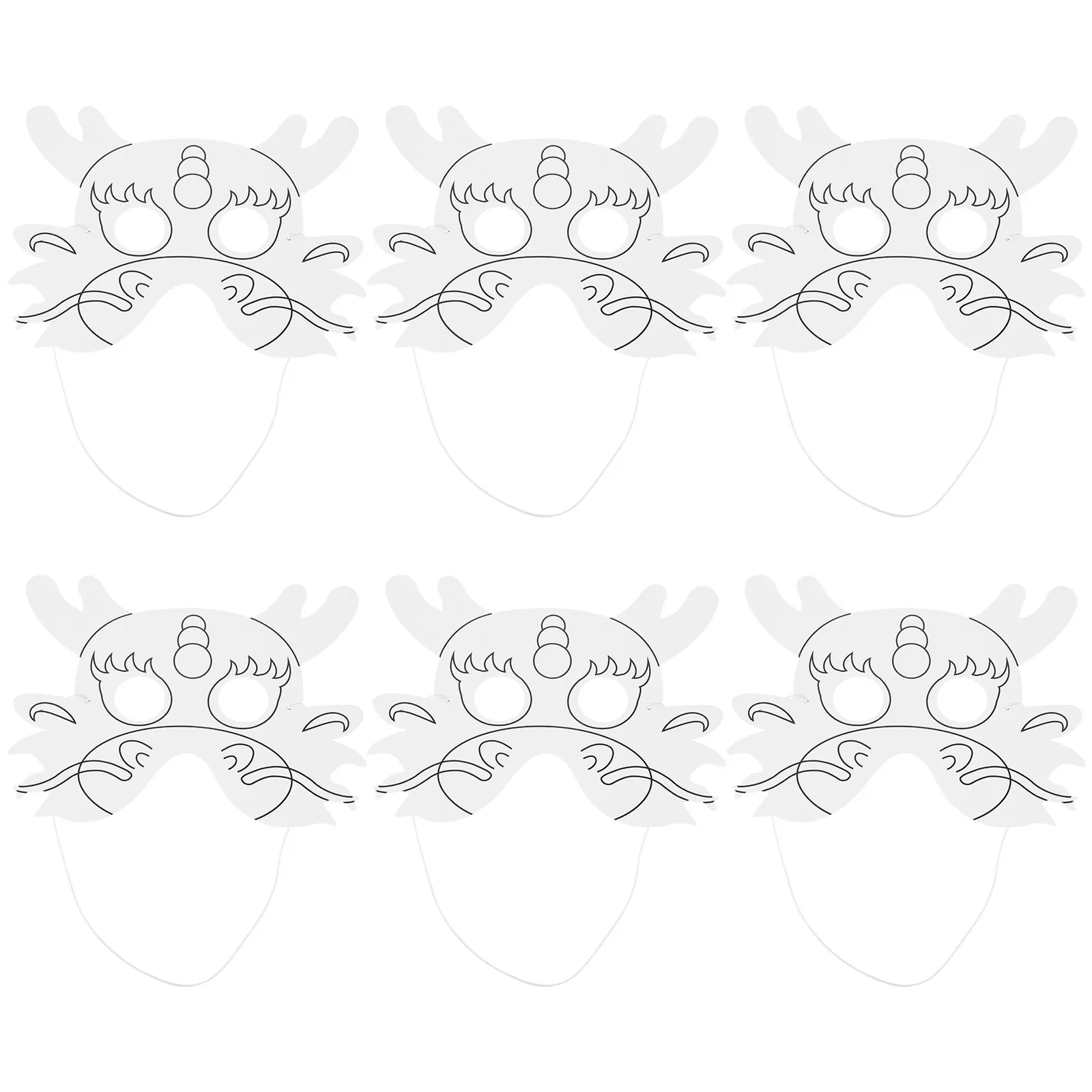 6pcs Graffiti Mask DIY Paintable Unpainted Paper Blank Masks Masquerade Party Handcraft Cartoon Dragon Coloring Kids
6pcs Graffiti Mask DIY Paintable Unpainted Paper Blank Masks Masquerade Party Handcraft Cartoon Dragon Coloring Kids