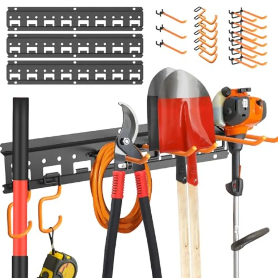 Garden Tool Organizer Wall Mount - Garage Storage and Organization Yard Tool Hanger with Adjustable Pegboard Hooks Shed Rack fo
Garden Tool Organizer Wall Mount - Garage Storage and Organization Yard Tool Hanger with Adjustable Pegboard Hooks Shed Rack fo