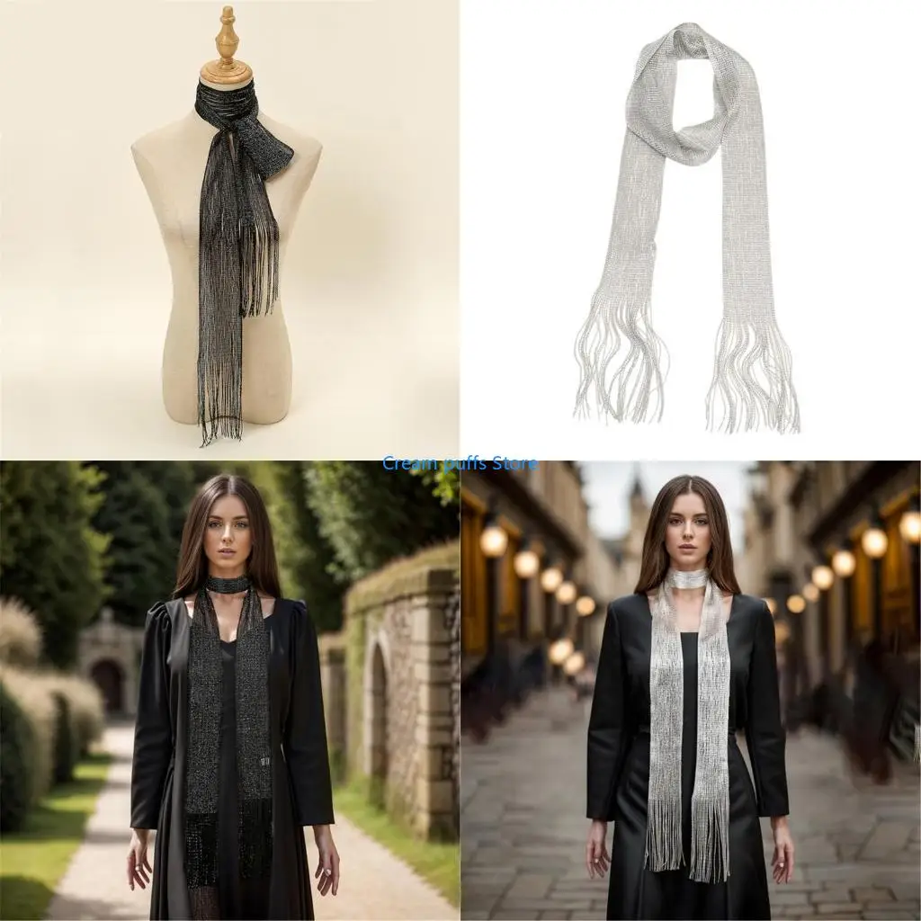 50LE All Matching Scarf for Women with Tassels Hand Tied Neck Scarf French Styles Long Scarf Neckwear for Formal Occasion
50LE All Matching Scarf for Women with Tassels Hand Tied Neck Scarf French Styles Long Scarf Neckwear for Formal Occasion
