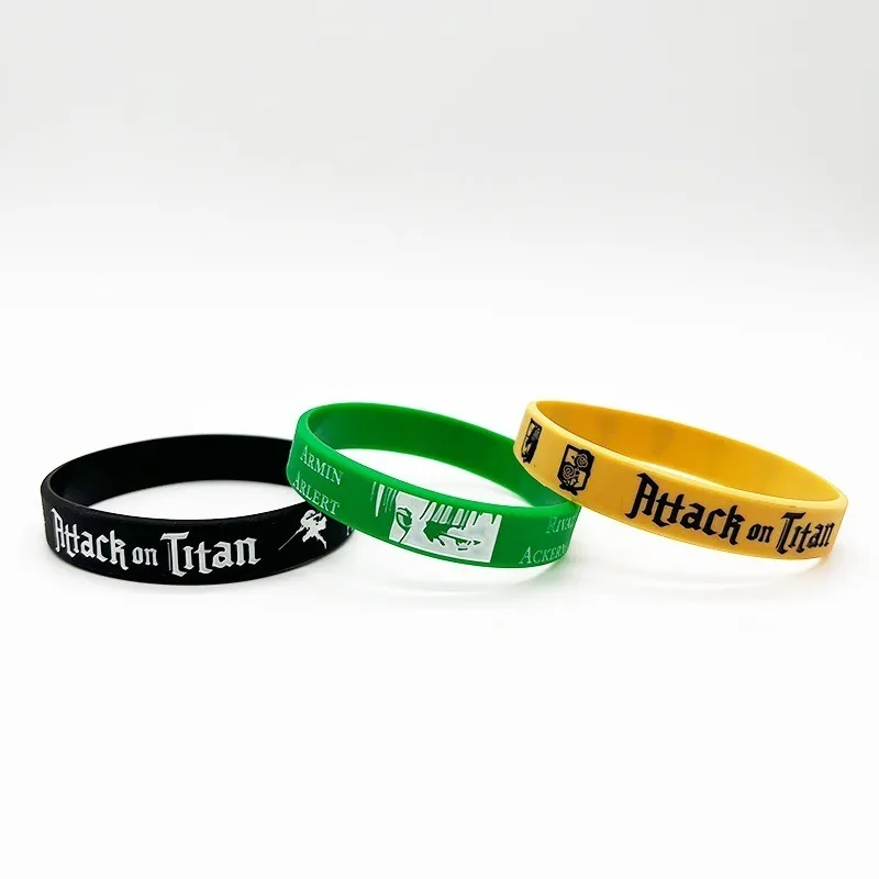 Attack on Titan Cartoon Silicone Bracelet Levi Anime Action Figures Sports Wristbands Anime Merchandise Decoration Children Gift
Attack on Titan Cartoon Silicone Bracelet Levi Anime Action Figures Sports Wristbands Anime Merchandise Decoration Children Gift