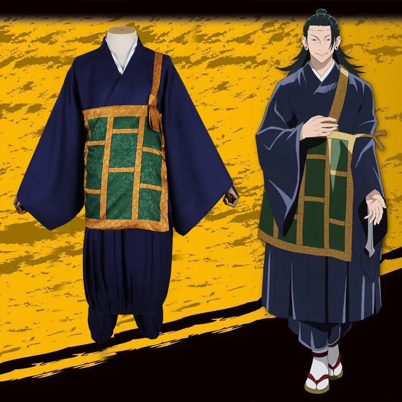 Anime Jujutsu Kaisen Geto Suguru Cosplay Costume Black Blue kimono School Uniform Women Men Halloween Party Outfits Sets
Anime Jujutsu Kaisen Geto Suguru Cosplay Costume Black Blue kimono School Uniform Women Men Halloween Party Outfits Sets