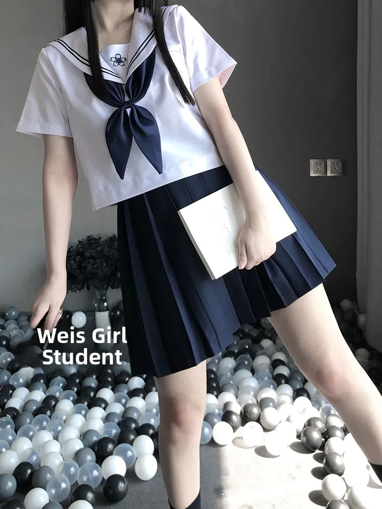 Weisgirl Japanese Style Pure Cute School Uniform Set Sexy Sailor Suit College Style Sexy Outfit Polyester Spring
Weisgirl Japanese Style Pure Cute School Uniform Set Sexy Sailor Suit College Style Sexy Outfit Polyester Spring