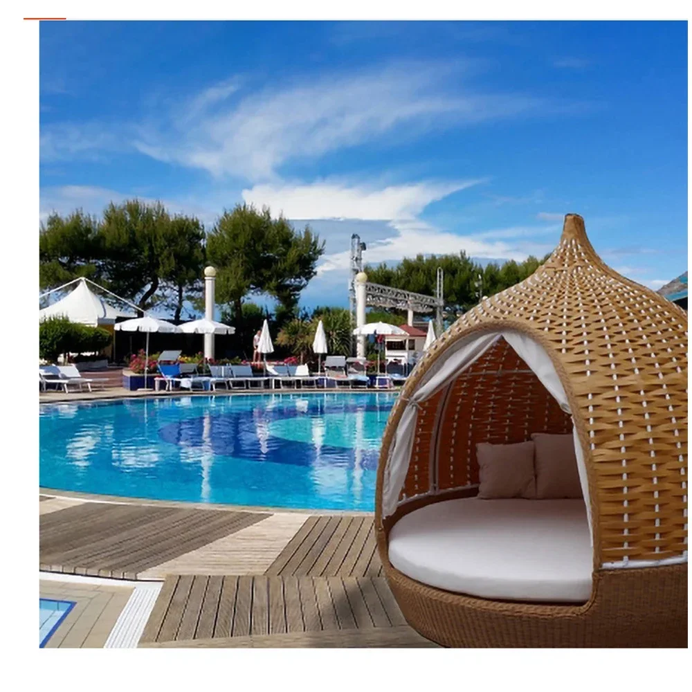 Rattan Bed Sofa Patio Lazy Round Daybed Furniture For Garden Backyard Swimming Pool Outdoor Rattan Wicker Sun Loungers
Rattan Bed Sofa Patio Lazy Round Daybed Furniture For Garden Backyard Swimming Pool Outdoor Rattan Wicker Sun Loungers